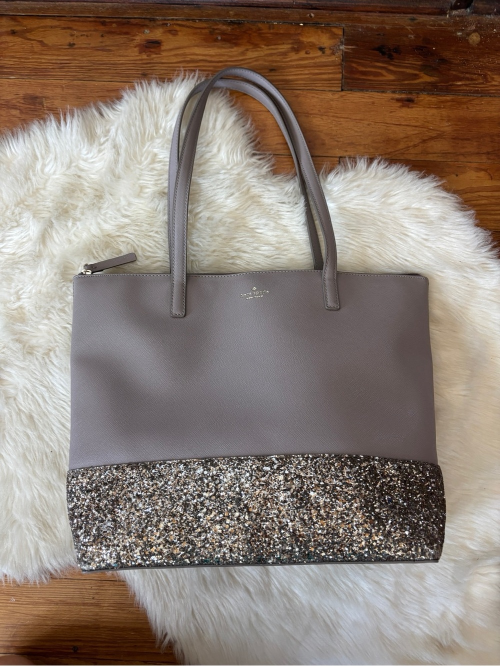 Kate Spade Greta Penny Court Glitter Shoulder Bag